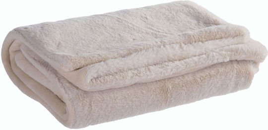 Nef-Nef Homeware Κουβέρτα Αγκαλιάς & Λίκνου Rabbit Fleece Εκρού 80x110εκ.