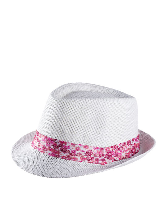 Brims and Trims Women's Fedora Hat White