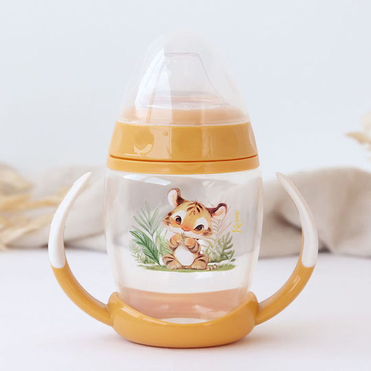 Kiokids Lion Cub Baby Sippy Cup Silicone with Handles Yellow for 6m+ 270ml