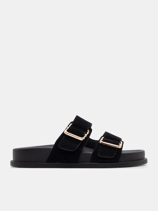Luigi Women's Flat Sandals Flatforms Black