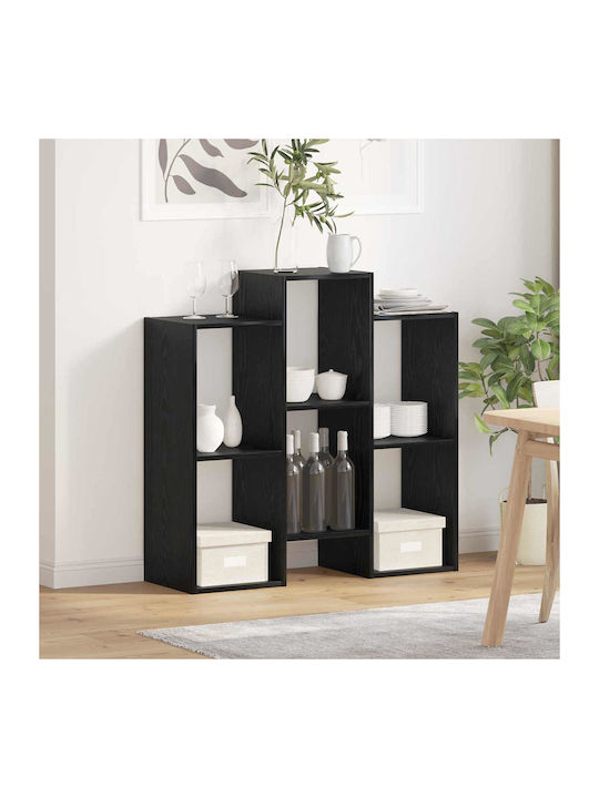vidaXL Wohnzimmer Vitrine aus Spanplatte Schwar...