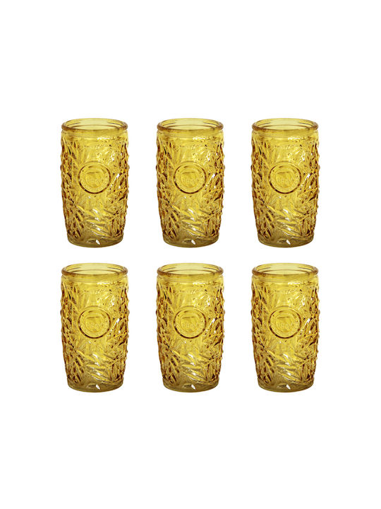Raki Aloha Set Pahare Cocteiluri Din Sticlă Galbene 400ml 6 Bucăți