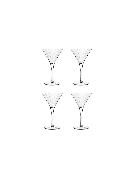 Luigi Bormioli Bach Set Pahare Cocteiluri din Sticlă cu Picior 260ml 4 Bucăți