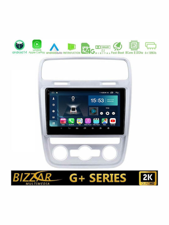 Bizzar Auto-Audiosystem für Volkswagen Scirocco 2014 – 2017 Bluetooth USB Eingebautes Wi-Fi GPS Apple CarPlay Android Auto mit 9 Zoll Touchscreen
