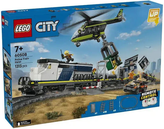 LEGO Building Blocks Police Train Heist for 7+ Years 1313 Pieces
