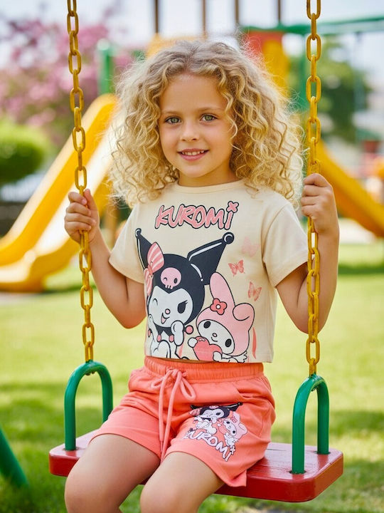 Kids Clothing Set with Shorts Summer 2 Pieces Ecru