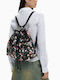 Stoff Damen Handtaschen und Damentaschen Rucksack Schwarz