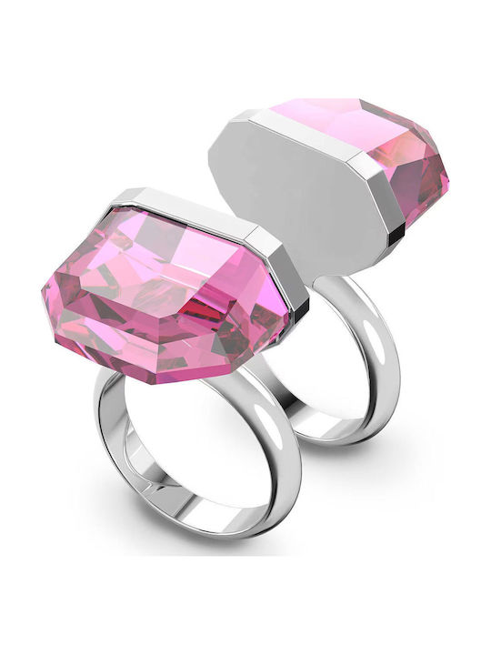 Swarovski Women's Ring with Stones Gold Plated Steel