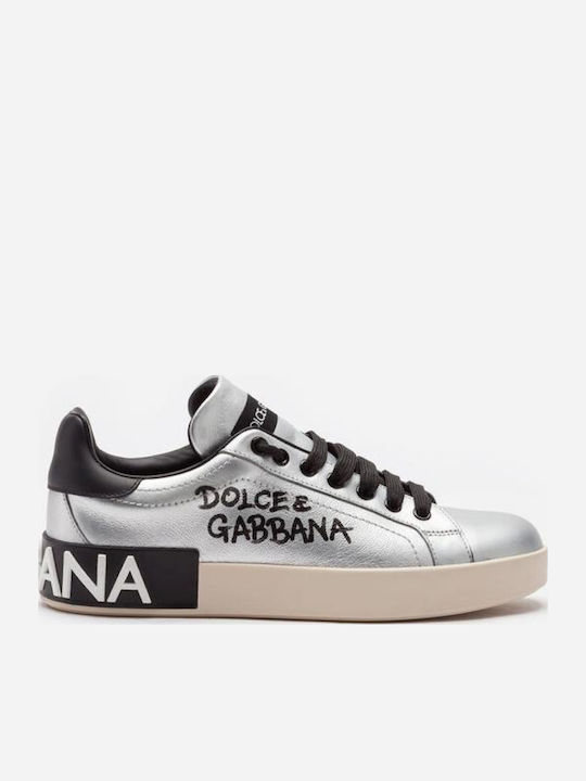 Dolce & Gabbana Portofino Sneakers Silber