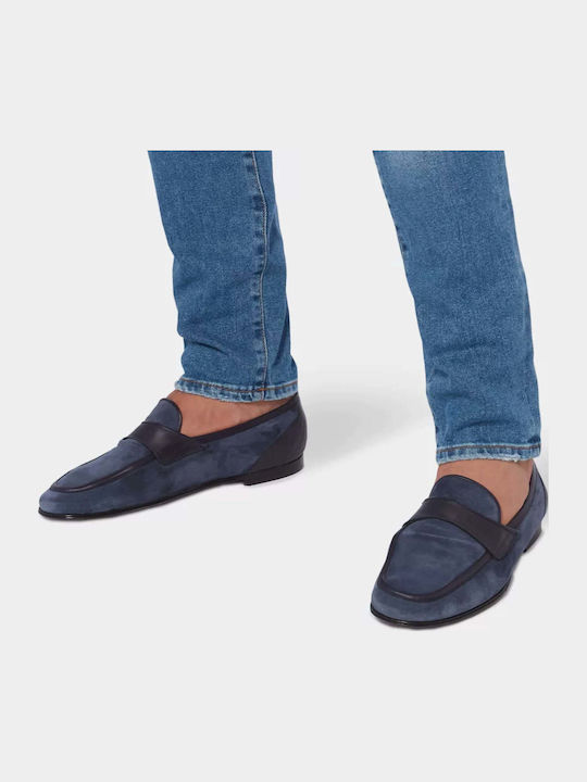 Suede Ανδρικά Loafers σε Μπλε Χρώμα