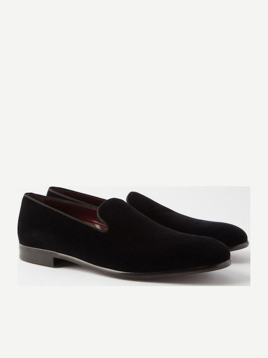 Suede Ανδρικά Loafers σε Μαύρο Χρώμα