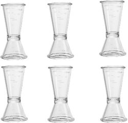 Set 6 Graduated Acrylic Alcohol Measures Bar 10/20ml