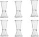 Set 6 Graduated Alcohol Measures Made Polycarbonate Bar 10/20ml