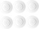 Set 6 Saucer Plates Cup Bormioli Performa Opal Glass D12.3cm
