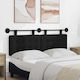 vidaXL Stoff-Kopfstütze Für Bett Schwarz 150x55cm