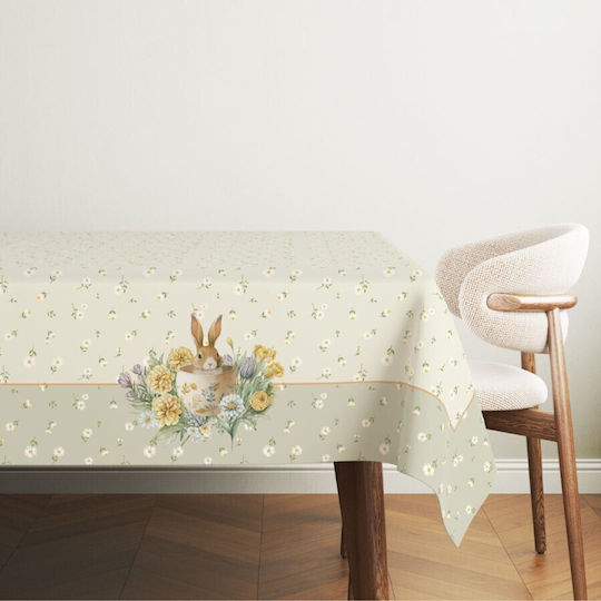 100% Cotton Tablecloth Flowers Bunny 140x180cm Roco