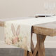 Servietten 40x200cm 100% Baumwolle Pastell Blumen Elon Bunny