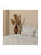 White Fabric Blissy Σετ Σεντόνια Υπέρδιπλα 235x250εκ. Γκρι (4τμχ)