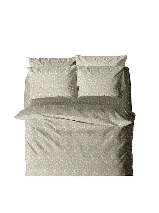 White Fabric Einzelbettbezug 170x250 Cozyo Beiges