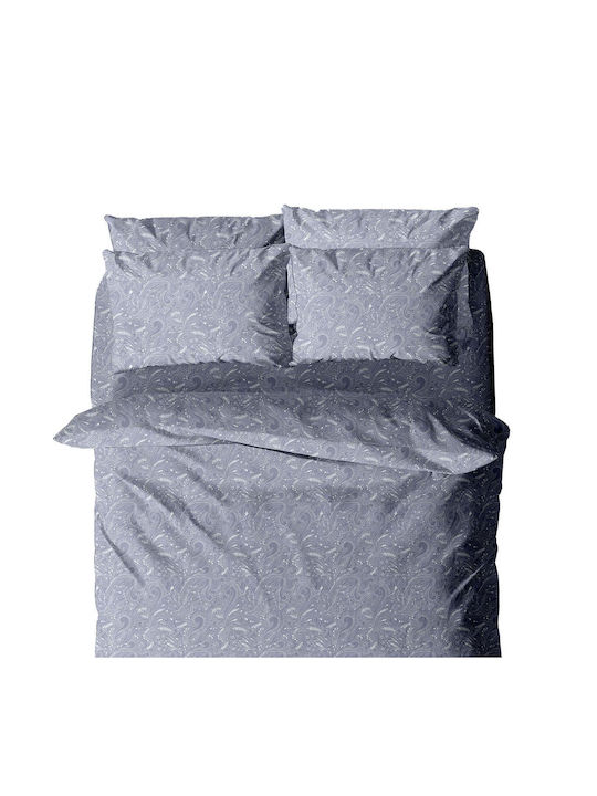 White Fabric Einzelbettbezug 170x250 Puree Grau
