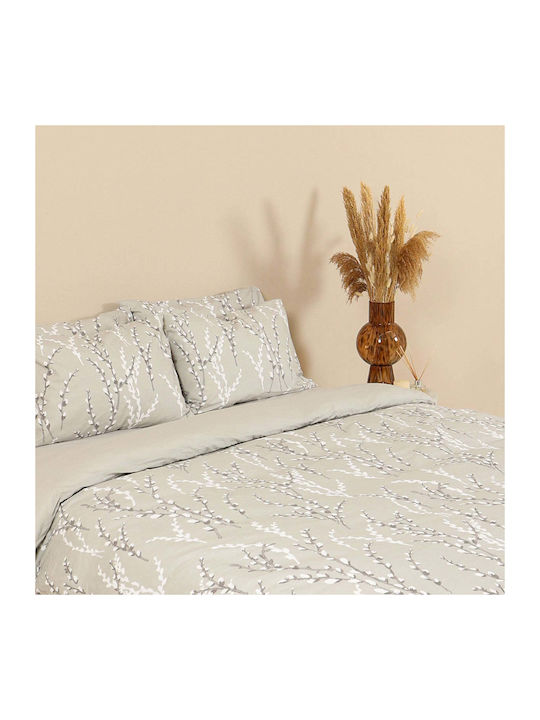 White Fabric Baumwolle Bettbezug Einzel 170x250...