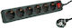 Roline Power Strip 6 Sockets with Switch and 10m Cable Colourful