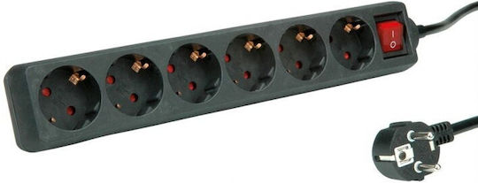 Roline Power Strip 6 Sockets with Switch and 10m Cable Colourful