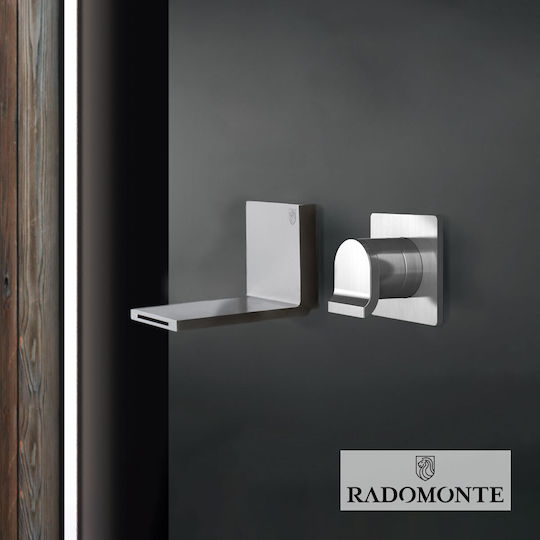 Okami Built-in Faucet Mixer for Bathroom Sink Inox Silver