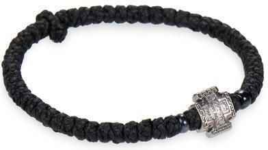 Handmade Black Prayer Beads 33 Prayer Knots Cross