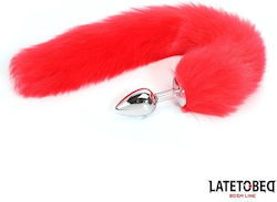 LateToBed Anal Plug Red 7cm