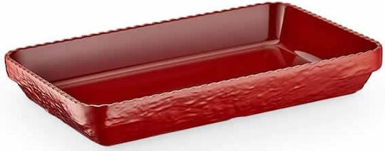 Raki Olie Melamine Serving Platter Red 36.5x24cm