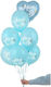 Set 6 Balloons Baby Shower Light Blue Latex Mom To Be 30cm