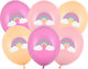 Set of 6 Baptism Balloons Rainbow Latex Rainbow 30cm (Various Colours)