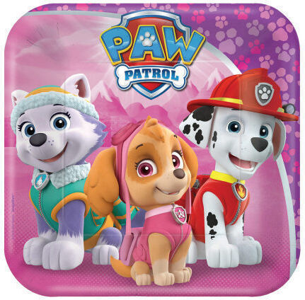 Paw Patrol Πιάτο για Party 8τμχ