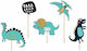 Dinosaur Sweets Decoration for Party 5 Pieces
