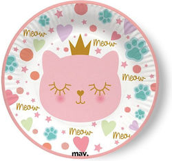 Sweet Cat Princess Plate for Party 8 Pieces Sweet Cat Princess Plate for Party 8 Pieces