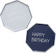 Farfurie Navy Happy Birthday Pentru Petreceri 8 Bucăți
