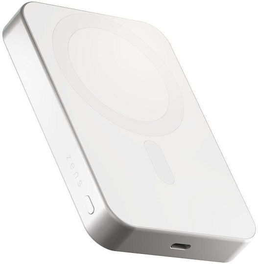 Zens Baterie Externă MagSafe Qi2 10000mAh 15W Cu Port USB-C Power Delivery Albă