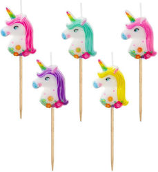 Lumanări De Ziua De Naștere Unicorn 5 Bucăți