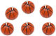 Basketball Ball Cake Candles 6 Pieces