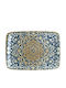 Bonna Alhambra Servierplatte Rechtecke aus Porzellan Blau 23x16cm