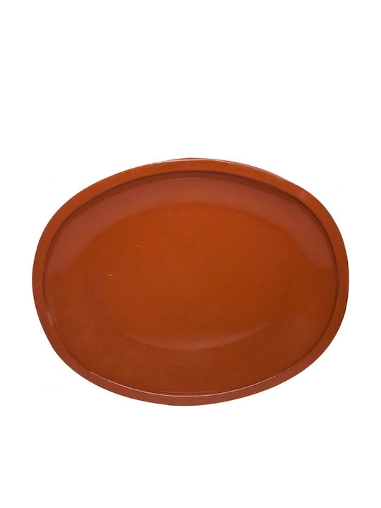 Cok Spain Piatelă De Servire Ovală Din Porțelan Portocalie 31x25cm