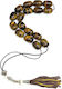 Roloi Komboloi Worry Beads with 17 Eye Of The Tiger Beads Length 30cm Multicolour