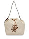 Fabric Women's Drawstring Bag Canvas/Cognac 0F4