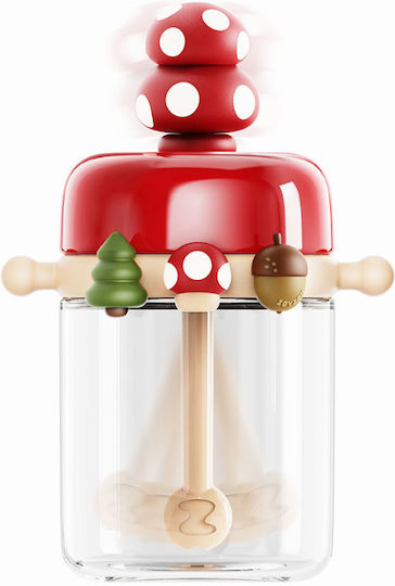 zoy zoii E6 Παιδικό Παγούρι Πλαστικό με Καλαμάκι Non Spill Mushroom 400ml