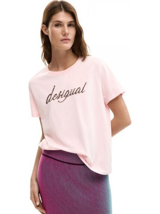 Desigual Women's Cotton Blouse Pale Pink