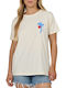 Γυναικείο T-shirt Floral Off White