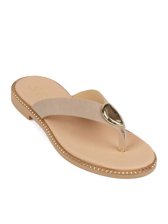 Silia D Leather Women's Flat Sandals Brown