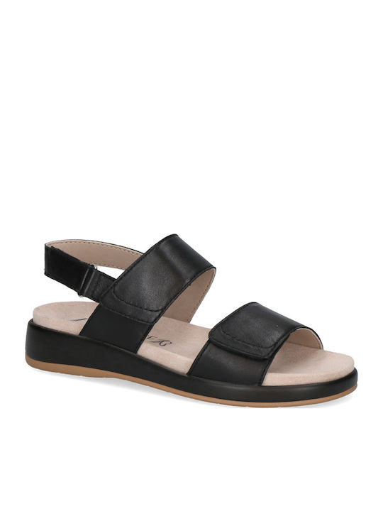 Caprice Leather Women's Anatomic Black Sandals