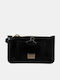 Damenbrieftasche Leder Damen Schwarz